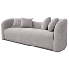 Canapé Boucle Courbe Dossier Serré, Style Mid-Century Modern