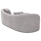 Canapé Boucle Courbe Dossier Serré, Style Mid-Century Modern