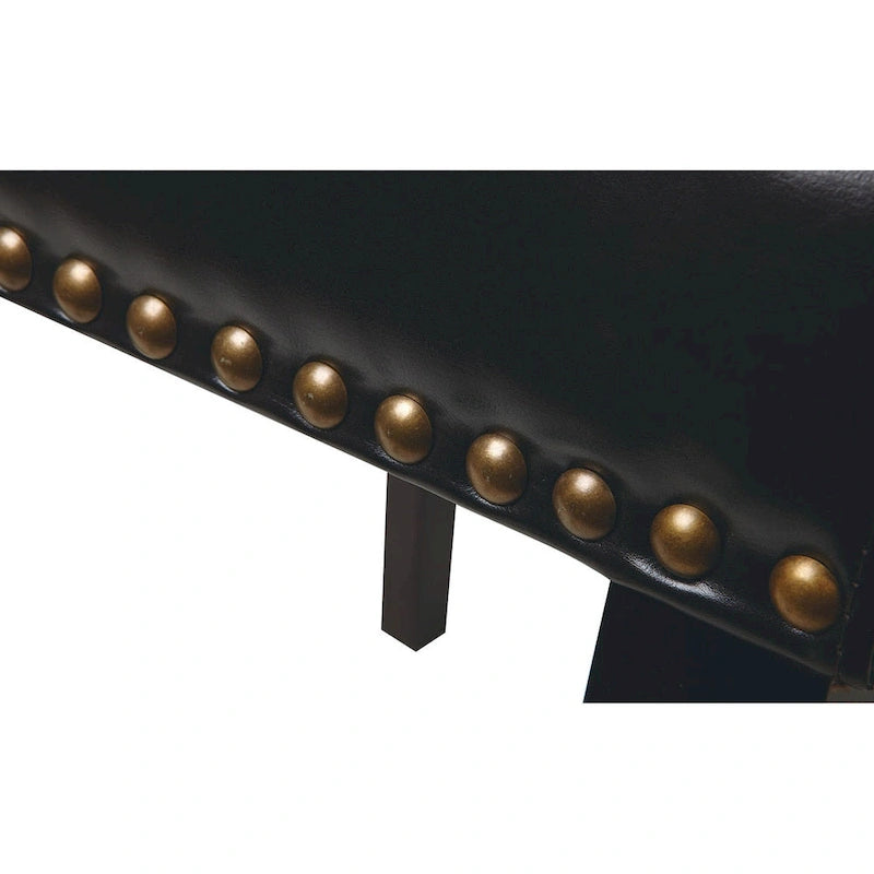 Chaise Eco Parsons en similicuir clouté