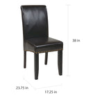 Chaise Eco Parsons en similicuir clouté