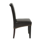 Chaise Eco Parsons en similicuir clouté