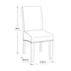 Chaise Eco Parsons en similicuir clouté