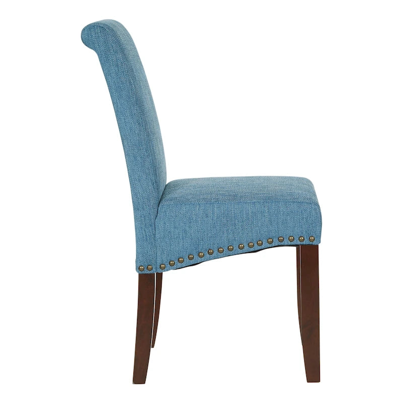 Chaise Eco Parsons en similicuir clouté