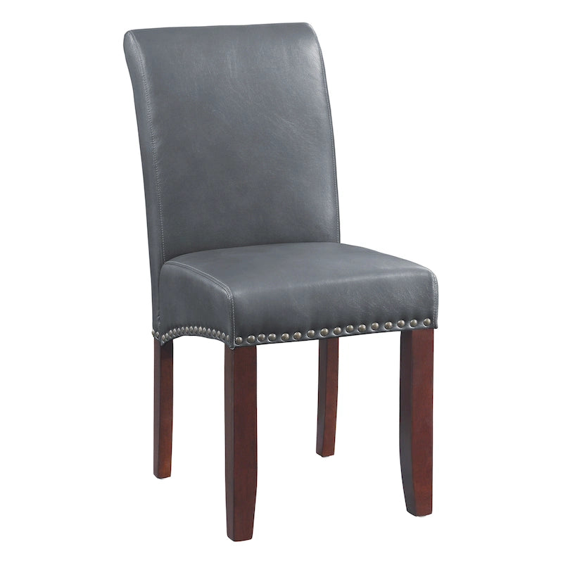Chaise Eco Parsons en similicuir clouté