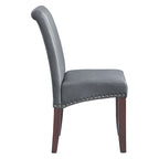 Chaise Eco Parsons en similicuir clouté