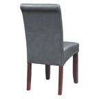 Chaise Eco Parsons en similicuir clouté