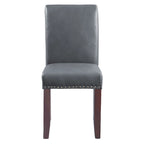 Chaise Eco Parsons en similicuir clouté