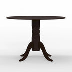 Ensemble de salle à manger 5 pièces, table ronde à abattants de 42 po et chaises à dossier double en X