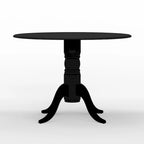 Ensemble de salle à manger 5 pièces, table ronde à abattants de 42 po et chaises à dossier double en X