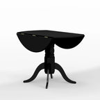 Ensemble de salle à manger 5 pièces, table ronde à abattants de 42 po et chaises à dossier double en X