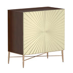 Meuble d'appoint de rangement média vintage en bois à 2 portes