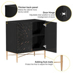 Meuble d'appoint de rangement média vintage en bois à 2 portes