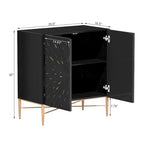 Meuble d'appoint de rangement média vintage en bois à 2 portes