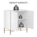 Meuble d'appoint de rangement média vintage en bois à 2 portes