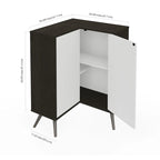 Meuble de rangement d'angle pour petit espace