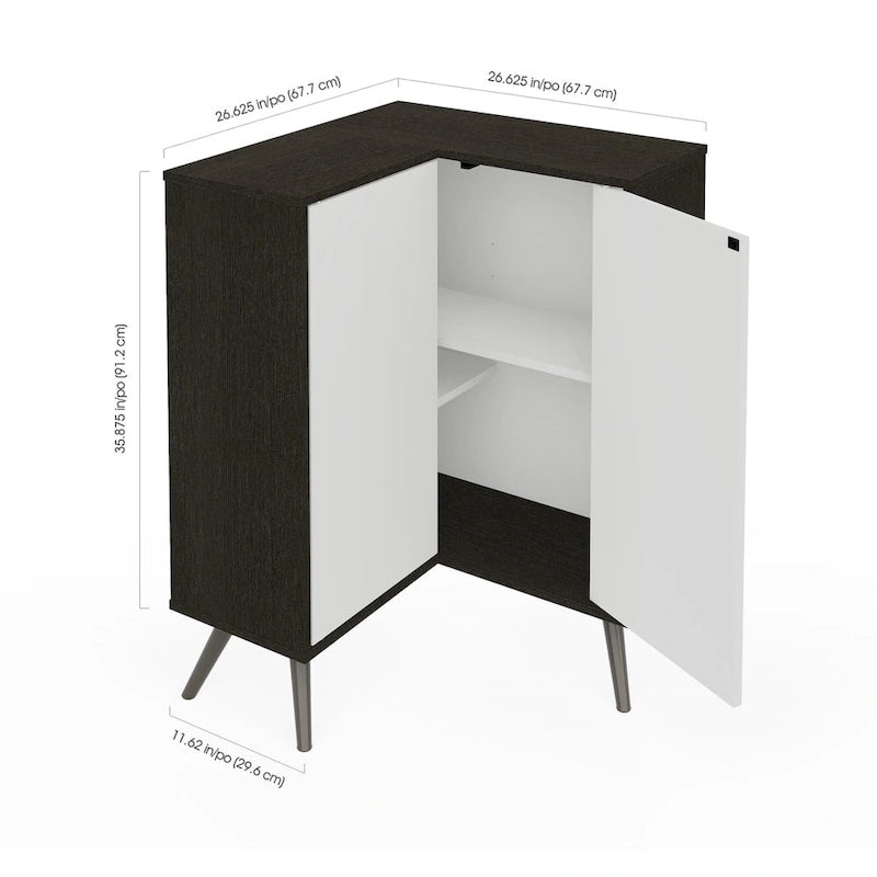 Meuble de rangement d'angle pour petit espace