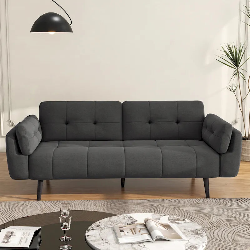 Canapé-lit futon convertible moderne avec dossier réglable