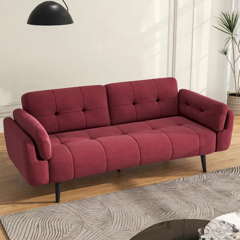 Canapé-lit futon convertible moderne avec dossier réglable
