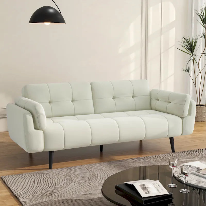 Canapé-lit futon convertible moderne avec dossier réglable