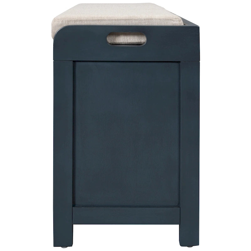 Banc de rangement avec panier amovible et 2 tiroirs, banc à chaussures entièrement assemblé avec coussin amovible - 81,3 L x 30 l x 50,8 H cm
