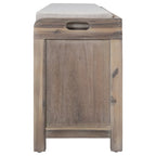Banc de rangement avec panier amovible et 2 tiroirs, banc à chaussures entièrement assemblé avec coussin amovible - 81,3 L x 30 l x 50,8 H cm
