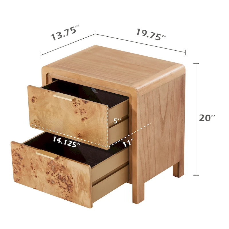 Table de chevet rustique entièrement assemblée, commode d'appoint rétro en bois vieilli, commode à tiroirs, bohème