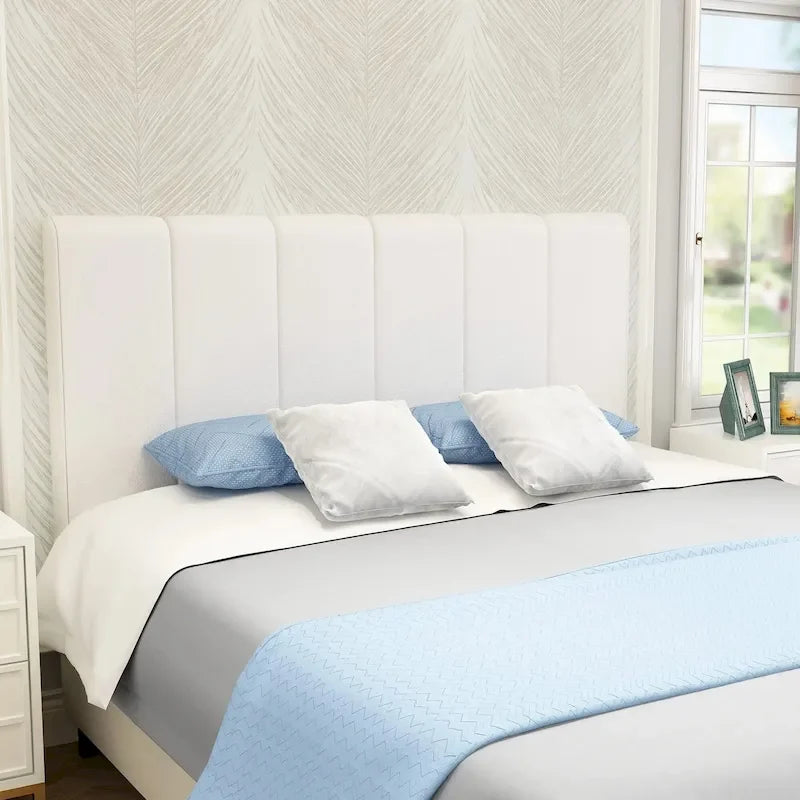 Tête de lit Queen pliable et rembourrée pour lit Queen