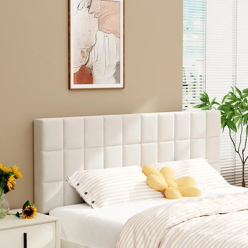 Tête de lit Queen pliable et rembourrée pour lit Queen