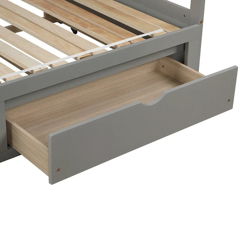 Lit de repos extensible avec deux tiroirs