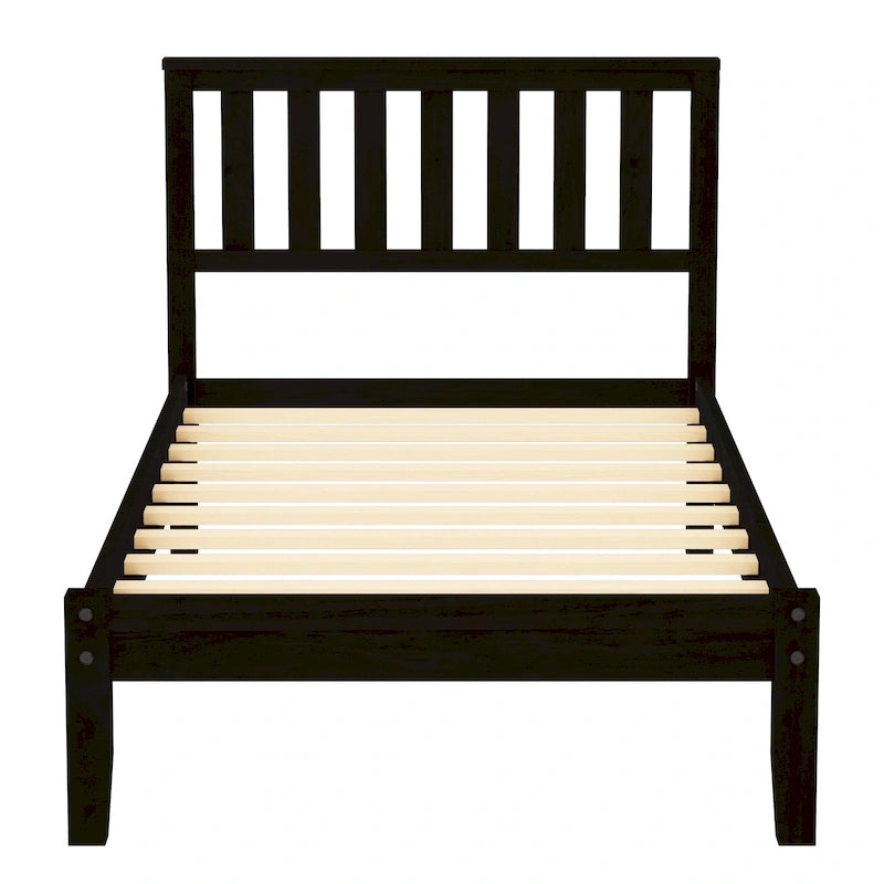 Lit plateforme une place avec tête de lit