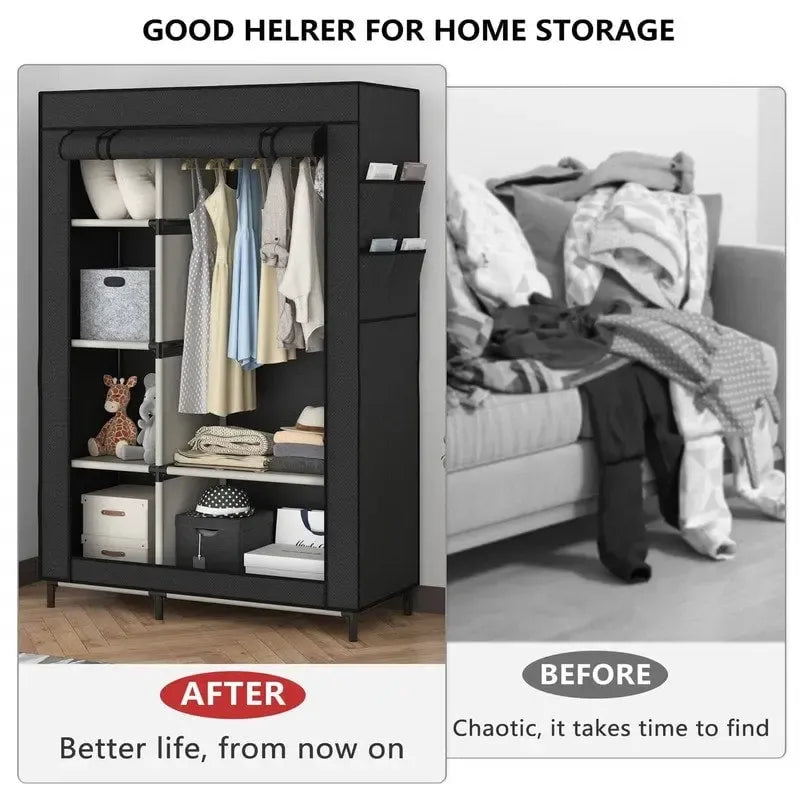Armoire de rangement portable en tissu