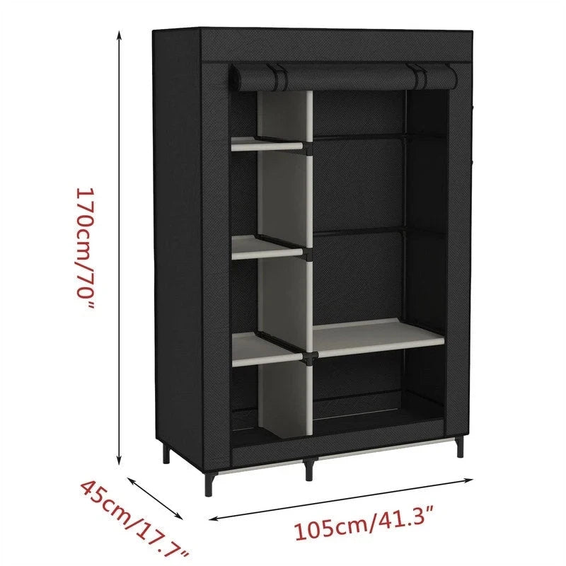 Armoire de rangement portable en tissu