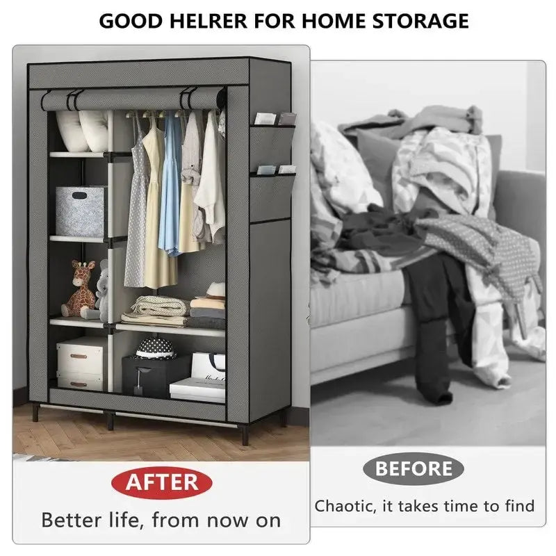 Armoire de rangement portable en tissu