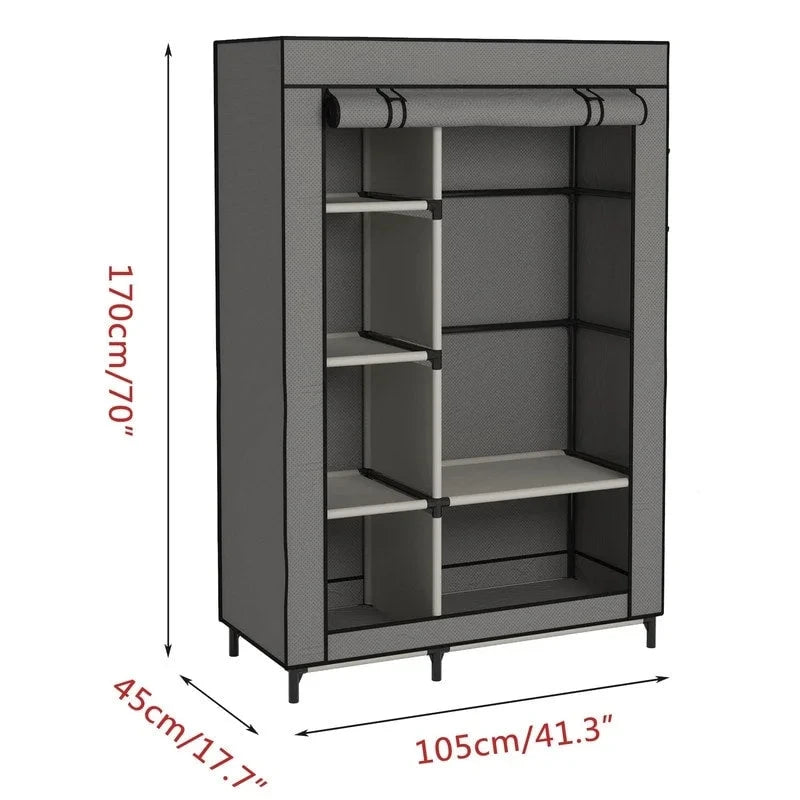 Armoire de rangement portable en tissu