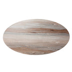 Table basse contemporaine en faux cuir marron