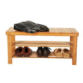 Banc à chaussures 3 niveaux en bambou