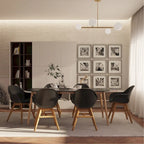 Ensemble de salle à manger intérieur en bois certifié FSC