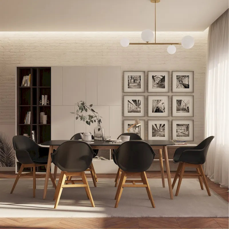 Ensemble de salle à manger intérieur en bois certifié FSC