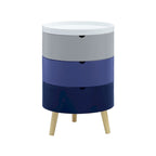 Table d'appoint avec plateau et 3 bacs de rangement cachés