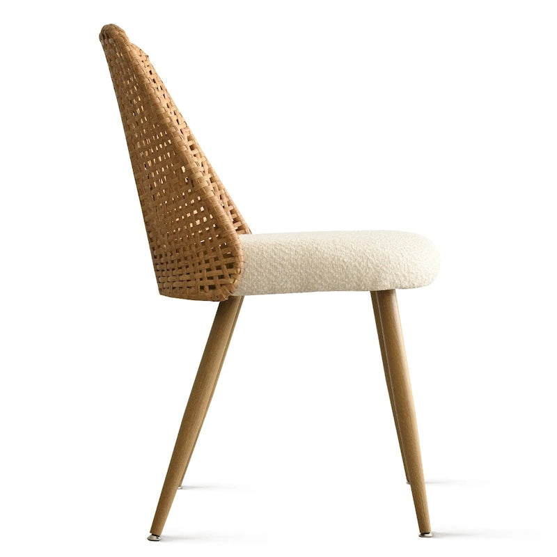 Chaise de salle à manger tapissée en tissu (lot de 4)