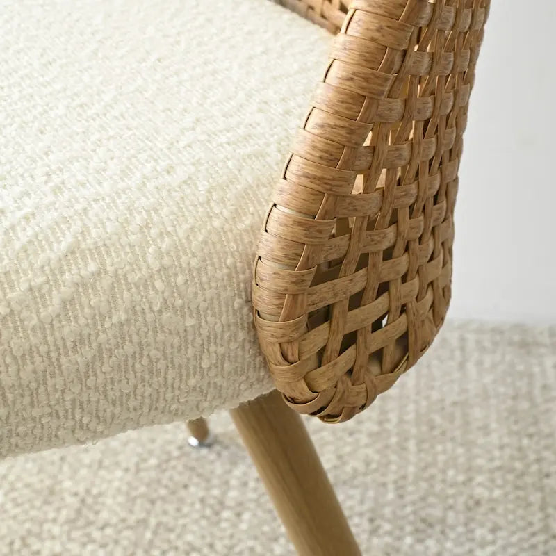 Chaise de salle à manger tapissée en tissu (lot de 4)
