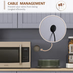 Buffet 71" avec vaisselier, armoire de rangement de cuisine de style campagnard avec plan de travail pour micro-ondes, tiroir