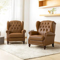 Fauteuil club en cuir classique avec clous décoratifs