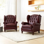 Fauteuil club en cuir classique avec clous décoratifs