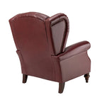 Fauteuil club en cuir classique avec clous décoratifs