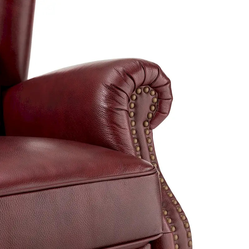 Fauteuil club en cuir classique avec clous décoratifs