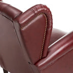 Fauteuil club en cuir classique avec clous décoratifs
