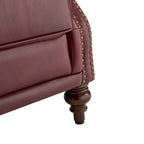 Fauteuil club en cuir classique avec clous décoratifs