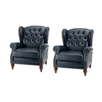 Fauteuil club en cuir classique avec clous décoratifs