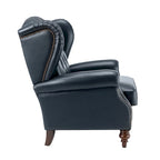 Fauteuil club en cuir classique avec clous décoratifs